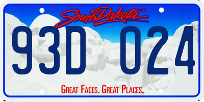SD license plate 93DO24