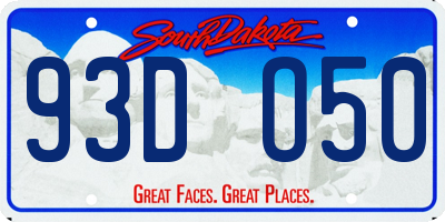 SD license plate 93DO50