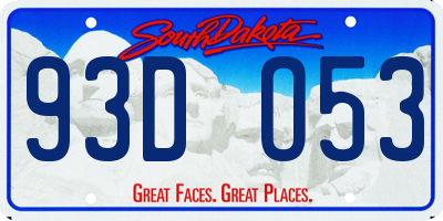 SD license plate 93DO53