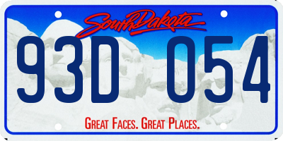 SD license plate 93DO54