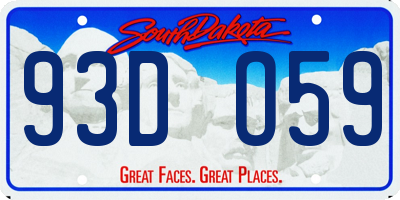 SD license plate 93DO59