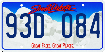 SD license plate 93DO84