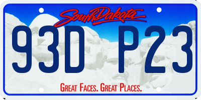 SD license plate 93DP23