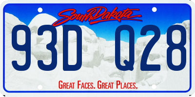 SD license plate 93DQ28