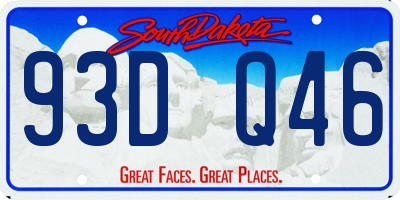 SD license plate 93DQ46