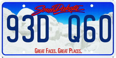 SD license plate 93DQ60