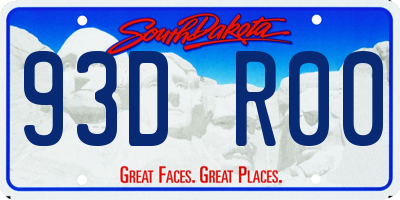 SD license plate 93DR00