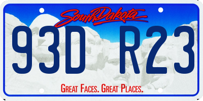 SD license plate 93DR23