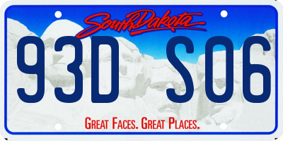 SD license plate 93DS06