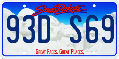 SD license plate 93DS69