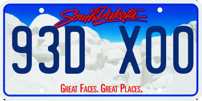 SD license plate 93DX00