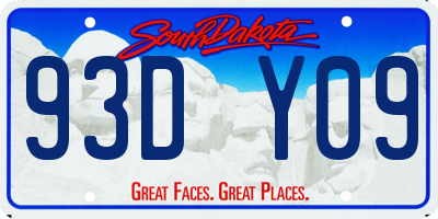 SD license plate 93DY09