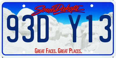SD license plate 93DY13