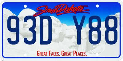 SD license plate 93DY88