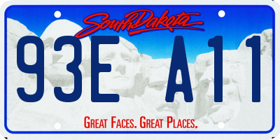 SD license plate 93EA11