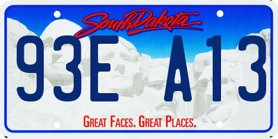 SD license plate 93EA13