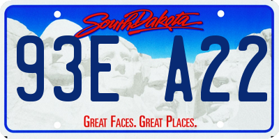 SD license plate 93EA22