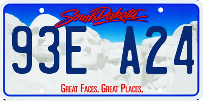 SD license plate 93EA24