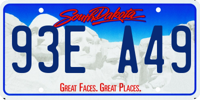 SD license plate 93EA49