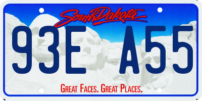 SD license plate 93EA55