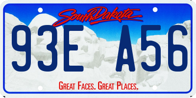 SD license plate 93EA56