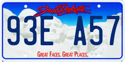 SD license plate 93EA57