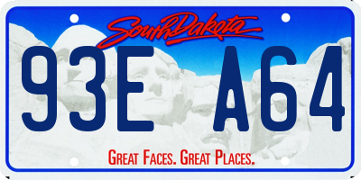 SD license plate 93EA64