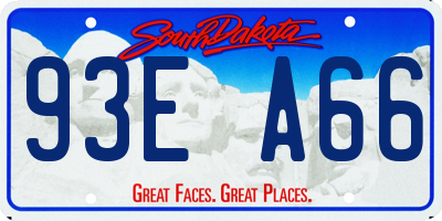 SD license plate 93EA66