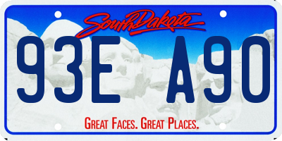 SD license plate 93EA90