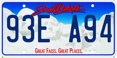 SD license plate 93EA94