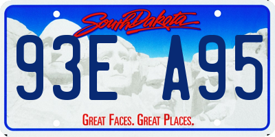 SD license plate 93EA95
