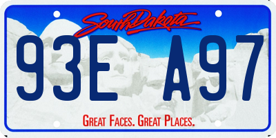 SD license plate 93EA97