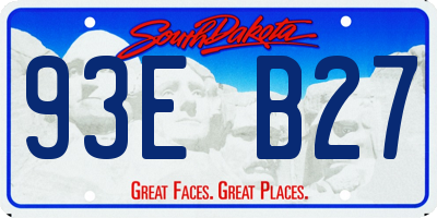 SD license plate 93EB27