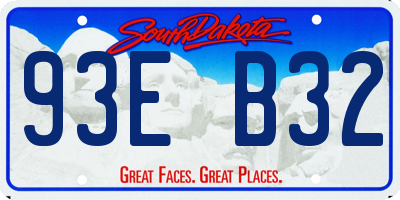 SD license plate 93EB32