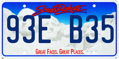 SD license plate 93EB35