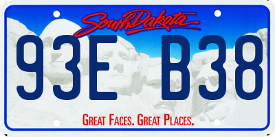 SD license plate 93EB38