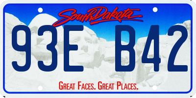 SD license plate 93EB42