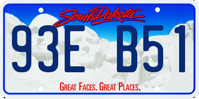 SD license plate 93EB51