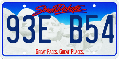 SD license plate 93EB54