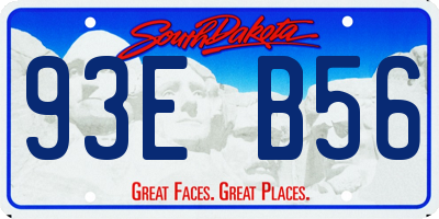 SD license plate 93EB56