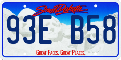 SD license plate 93EB58