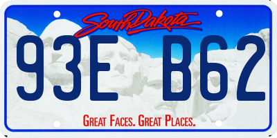SD license plate 93EB62