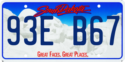 SD license plate 93EB67