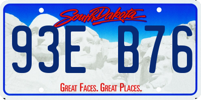 SD license plate 93EB76