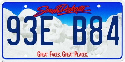 SD license plate 93EB84