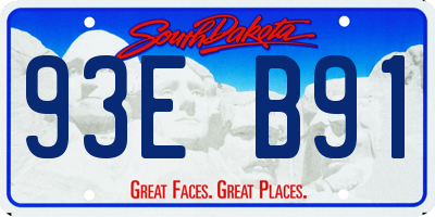 SD license plate 93EB91