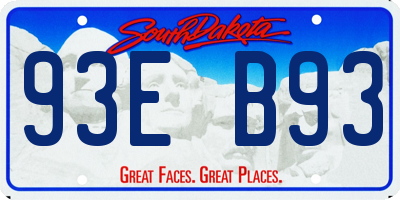 SD license plate 93EB93