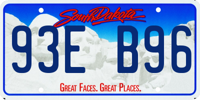 SD license plate 93EB96