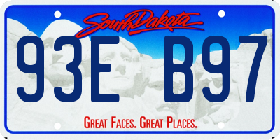 SD license plate 93EB97