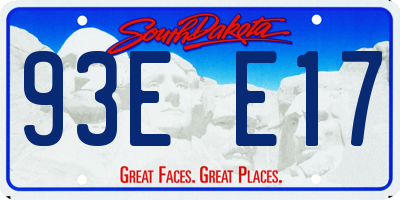 SD license plate 93EE17